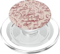 Créatures de la forêt Rouge Bordeaux en Toile, Ours, Lapin, cerf, Renard PopSockets PopGrip pour MagSafe
