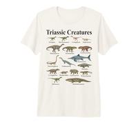 Créatures du Trias Évolution Paléontologie des Premiers Reptiles T-Shirt Haut de Gamme