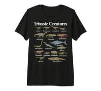 Créatures du Trias Évolution Paléontologie des Premiers Reptiles T-Shirt Haut de Gamme