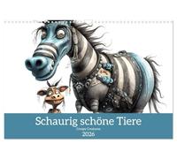 Créatures effrayantes, Version française (Calendrier mural 2026 DIN A3 portrait), Calendrier CALVENDO mensuel