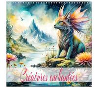 Créatures enchantées (Calendrier mural carré 2026 30x30 cm) Calendrier double avec une page pour vos prises de notes: Monde imaginaire de créatures naturelles, créé avec l'IA.