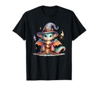 Créatures fantaisistes en Forme de Dragon éclosion Magicien Turquoise et Orange T-Shirt