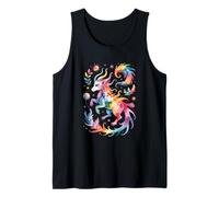 Créatures Magiques drôles Aquarelle éclaboussures Abstrait Débardeur