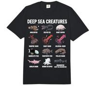 Créatures Marines Profondes - Graphique des espèces de l'océan abyssal Science Comfort Colors Adult Heavyweight T-Shirt