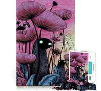 Créatures mystiques dans Un Paysage Floral Puzzle de 1000 pièces pour Adultes Jeu de logique et de réflexion Loisirs Amusants Bords Lisses (38x52cm)