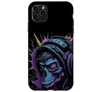 Créatures mythiques avec poulet avec cornes et écouteurs. Coque pour iPhone 11 Pro Max
