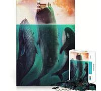Créatures sous-Marines Puzzle 1000 pièces pour Adultes Jeu de mémoire Amusant Découpe Nette Pièces Robustes Cadeau Unique pour soulager Le Stress (38x52cm)