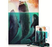 Créatures sous-Marines Puzzle 1000 pièces pour Adultes Jeu de mémoire Amusant Découpe Nette Pièces Robustes Cadeau Unique pour soulager Le Stress (38x26cm)