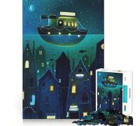 Créatures sous-Marines Puzzle de 1000 pièces pour Adolescents Jeu Stimulant Le Cerveau Emboîtement précis sans espaces Activité relaxante en Groupe à l'intérieur (50x75cm)