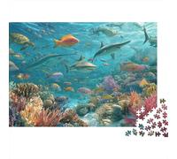 Créatures sous-Marines Puzzles à Grande échelle du Monde sous-Marin adaptés aux Adultes, aux Enfants et aux Adolescents avec Une difficulté élevée et des Formes Uniques 1000 pièces