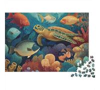 Créatures sous-Marines Puzzles à Grande échelle du Monde sous-Marin adaptés aux Adultes, aux Enfants et aux Adolescents avec Une difficulté élevée et des Formes Uniques 1000 pièces