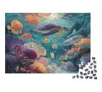 Créatures sous-Marines Puzzles à Grande échelle du Monde sous-Marin adaptés aux Adultes, aux Enfants et aux Adolescents avec Une difficulté élevée et des Formes Uniques 300 pièces (40x28cm)