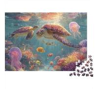 Créatures sous-Marines Puzzles à Grande échelle du Monde sous-Marin adaptés aux Adultes, aux Enfants et aux Adolescents avec Une difficulté élevée et des Formes Uniques 300 pièces (40x28cm)