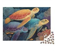 Créatures sous-Marines Puzzles à Grande échelle du Monde sous-Marin adaptés aux Adultes, aux Enfants et aux Adolescents avec Une difficulté élevée et des Formes Uniques 300 pièces (40x28cm)