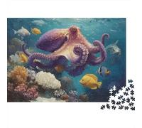 Créatures sous-Marines Puzzles à Grande échelle du Monde sous-Marin adaptés aux Adultes, aux Enfants et aux Adolescents avec Une difficulté élevée et des Formes Uniques 300 pièces (40x28cm)