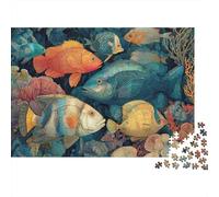 Créatures sous-Marines. Puzzles à Grande échelle du Monde sous-Marin. Convient aux Adultes, aux Enfants et aux Adolescents. Difficulté élevée et Formes Uniques. 500 pièces (52 x 38 cm).