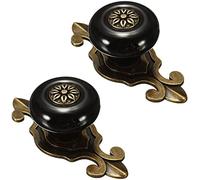 Creatwls 2PCS Style vintage Poignée-bouton en porcelaine,boutons de meubles, bouton de tiroir, bouton de placard, armoires meubles pour enfants décoration de la maison Avec alliage de zinc Base