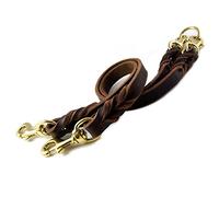 Creatwls Ceinture multifonction pour laisse de chien, collier en cuir, laisse double en P, laisse mains libres, collier en cuir et laisse tout-en-un.