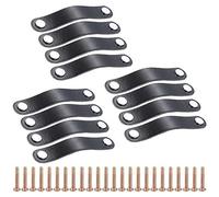 Creatwls Lot de 12, Meubles Poignées Cuir Synthétique Boutons de Porte Modernes Poignée Armoire Meubles Dresser Poignées de Meubles Boutons de Poignée pour Meuble