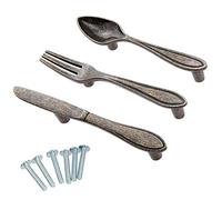 Creatwls Lot de 15/5 ensembles, Poignée de Traction Armoire Poignées de Meubles Porte de Boutons, Tiroir Poignée Bouton Armoire de Cuisine Placard Poignées en Alliage de Zinc