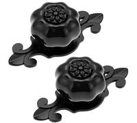 Creatwls Lot de 2 Boutons de Porte en Céramique pour Porte Tiroir et Armoire, Poignée en Porcelaine de Porte Meuble Accessoire Poignée pour Armoir/Placard/Tiroir