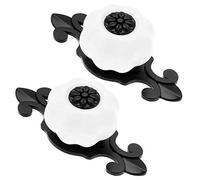 Creatwls Lot de 2 Boutons de Porte en Céramique pour Porte Tiroir et Armoire, Poignée en Porcelaine de Porte Meuble Accessoire Poignée pour Armoir/Placard/Tiroir