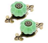 Creatwls Lot de 2 Boutons de Porte en Céramique pour Porte Tiroir et Armoire, Poignée en Porcelaine de Porte Meuble Accessoire Poignée pour Armoir/Placard/Tiroir