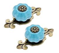 Creatwls Lot de 2 Boutons de Porte en Céramique pour Porte Tiroir et Armoire, Poignée en Porcelaine de Porte Meuble Accessoire Poignée pour Armoir/Placard/Tiroir
