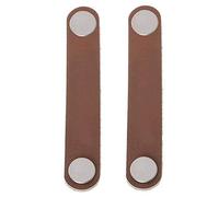 Creatwls Lot de 2 poignées de meuble en cuir faites à la main pour porte d'armoire, de cuisine, de penderie, de meubles