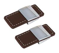 Creatwls Lot de 2, Poignées de Placard en Cuir PU pour Armoire Poignée de Meuble, Poignée en Cuir Fait Main Poignée Cuir PU Décoration pour Tiroir Placard