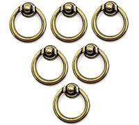 Creatwls Lot de 6 Placard Tiroir Chambre Meubles Tirer Tiroir Les Boutons pour Porte D'armoire de Cuisine, Quincaillerie de ameublement Poignées Tiroir Anneau de Bouton Poignée