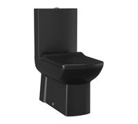 Creavit Lara Toilette debout - sous-pot - douchette bidet - mur/sortie base - noir mat LR360-00SM00E-0000