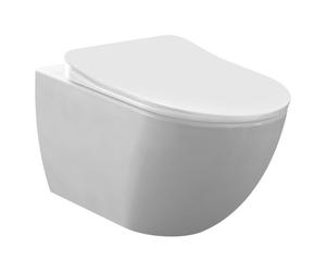 Creavit Toilette Suspendu - 35.3x51cm - Robinet Bidet - sans bride d'évacuation - blanc mat FE322-00MB00E-0005