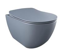 Creavit Toilette Suspendu - 35.3x51cm - Robinet Bidet - sans bride d'évacuation - mat basalte FE322-00BM00E-0005