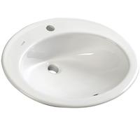Creavit Tropico lavabo 58x46 cm ovale encastrée blanc TP230