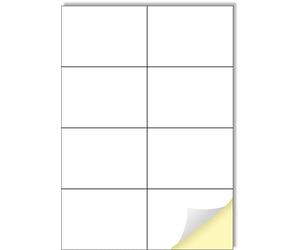 Creavvee 8 autocollants par feuille, 25 feuilles A4, étiquettes en papier autocollant blanc imprimable pour imprimantes laser/jet d'encre - Taille du sticker : 105 x 74 mm