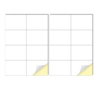 Creavvee 8 étiquettes par feuille 25 feuilles A4 imprimables papier autocollant blanc pour imprimantes laser/jet d'encre fabriqué en Europe - Taille des stickers 105 x 74 mm (Lot de 2)