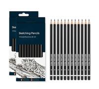 Creavvee Lot de 24 crayons graphite de qualité supérieure (6B à 6H) pour artistes, designers et débutants - Idéal pour ombrage, croquis et illustrations détaillées