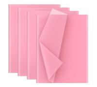 Creavvee Lot de 60 feuilles de papier de soie pour découpage, 35 x 50 cm, pour Noël, vacances, anniversaires et toutes les occasions, emballage cadeau Rose clair