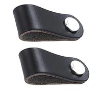 Creawls Poignée en Cuir Fait Main Poignée Cuir PU Décoration pour Tiroir Placard, Lot de 2, Poignées en Cuir PU Poignées de Placard pour Bâton Cuisine Armoire Porte Poignées