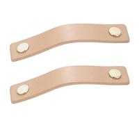 Creawls Poignée en Cuir Fait Main Poignée Cuir PU Décoration pour Tiroir Placard, Lot de 2, Poignées en Cuir PU Poignées de Placard pour Bâton Cuisine Armoire Porte Poignées