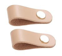 Creawls Poignée en Cuir Fait Main Poignée Cuir PU Décoration pour Tiroir Placard, Lot de 2, Poignées en Cuir PU Poignées de Placard pour Bâton Cuisine Armoire Porte Poignées