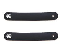 Creawls Poignée en Cuir Fait Main Poignée Cuir PU Décoration pour Tiroir Placard, Lot de 2, Poignées en Cuir PU Poignées de Placard pour Bâton Cuisine Armoire Porte Poignées