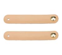 Creawls Poignée en Cuir Fait Main Poignée Cuir PU Décoration pour Tiroir Placard, Lot de 2, Poignées en Cuir PU Poignées de Placard pour Bâton Cuisine Armoire Porte Poignées