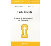 Crébillon fils, les lettres de la marquise de M*** au comte de R***