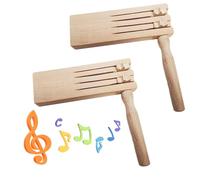 Crecelle en Bois,Smavles 2 Pièces Enfants Cliquet en Bois,Jouets à Cliquet Créateur de Bruit à Cliquet en Bois,Instrument de Musique pour Enfants Jeux Fêtes Compétitions Sportives Jouets Educatif