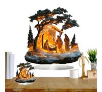 Crèche acrylique - Nativité de Noël | Figurines de crèche en acrylique Décorations de crèche de bureau Figures - Chiffres de crèche classiques et exquises Décorations pour la maison | Crèche de table