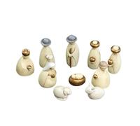 Crèche de Noël 10 pièces en résine Jésus religieux à collectionner | Figurines religieuses pour cheminée, église, autel, vacances, bibliothèque, vitrine, salon, chambre à coucher, dortoir