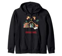 Crèche de Noël autour du monde France Joyeux Noel Sweat à Capuche