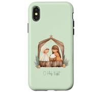 Crèche de Noël bohème O Holy Night Christmas Coque pour iPhone X/XS